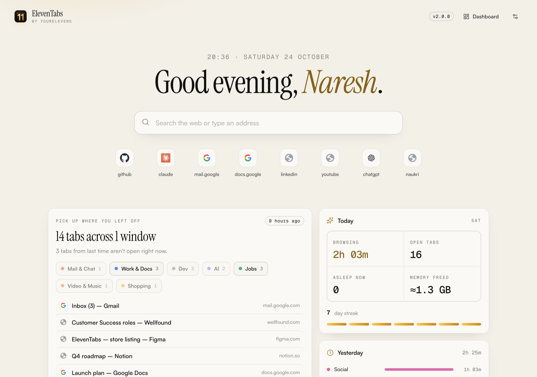 Welcome back in Paper theme
